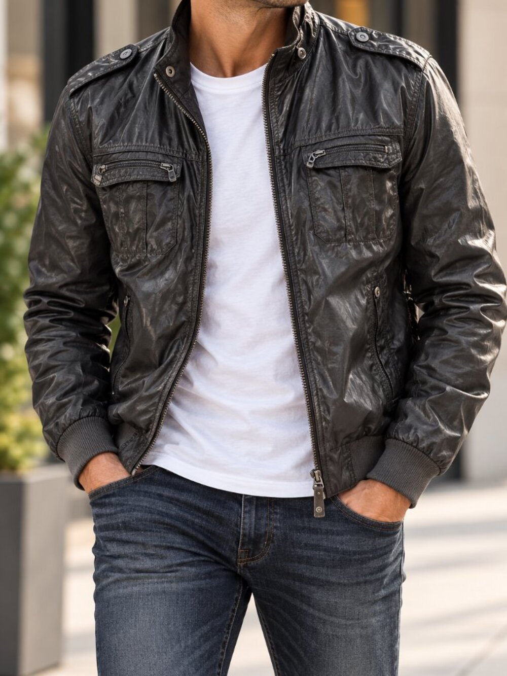 Meters/bonwe Utility Bomber Jacket LARGE